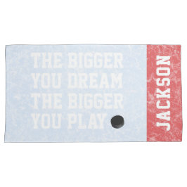 Spaß-personalisiertes Eis-Hockey-Inspirational Kissenbezug