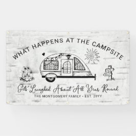 Spaß Personalisiertes rustikales Camping Banner