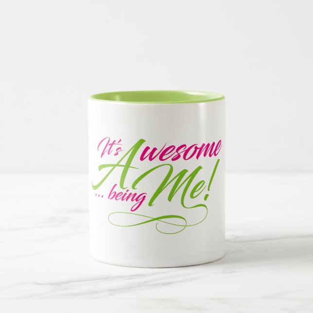 Spaß Phantastisch, mich zu sein Zweifarbige Tasse (Mittel)
