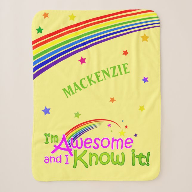 Spaß PHANTASTISCH und ich kenne es mit Rainbow auf Sherpadecke (Vorderseite)