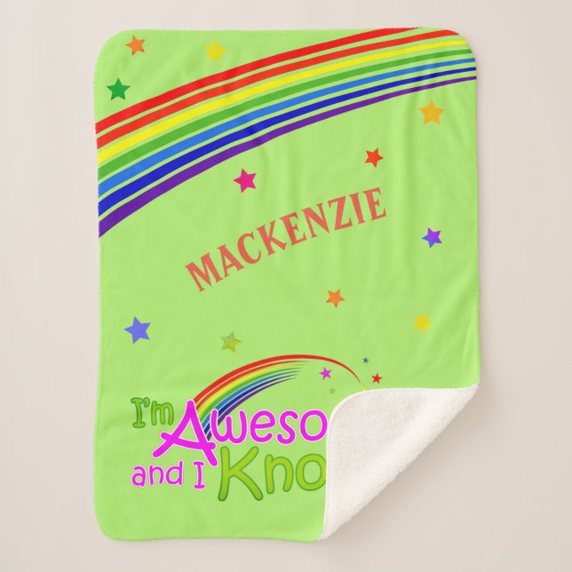 Spaß PHANTASTISCH und ich kenne es mit Rainbow auf Sherpadecke (Vorderseite)