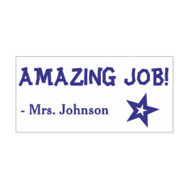 Spaß "PHANTASTISCHE JOB!" + Teacher's Name Rubber  Permastempel