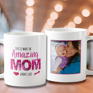 Spaß Phantastische Mama - Rosa Foto Geschenk für J Kaffeetasse