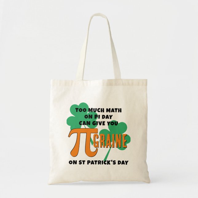 Spaß Pi Day St Patrick's Day Math Tragetasche (Vorne)