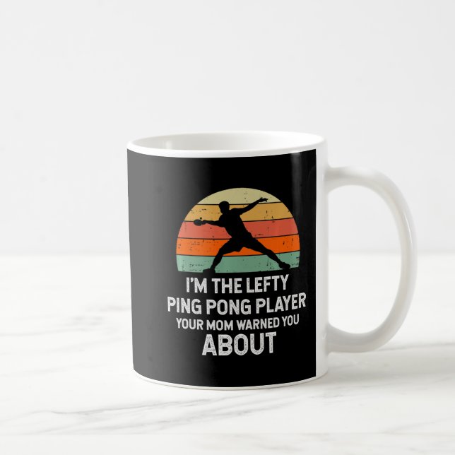 Spaß Ping Pong Tischtennis Verlassen Handplayer Kaffeetasse (Rechts)