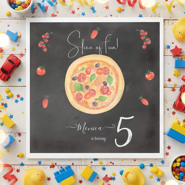 Spaß, Pizza zum Geburtstag Serviette (Von Creator hochgeladen)