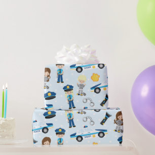 Spaß-Polizei kopiert Partyverpackungspapier Geschenkpapier