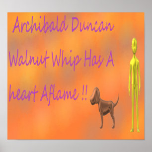 Spaß Poster Comic Typ T zum Lächeln