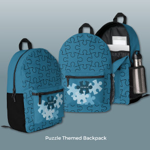 Spaß-Puzzle mit benutzerdefinierten Farbteilen & M Bedruckter Rucksack