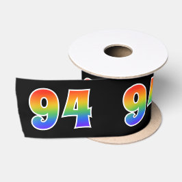 Spaß, Regenbogenmuster "94" Ereignisnummer (schwar Satinband