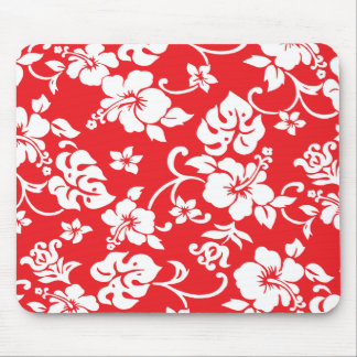 Spaß-Retro roter hawaiischer Druck Mousepad