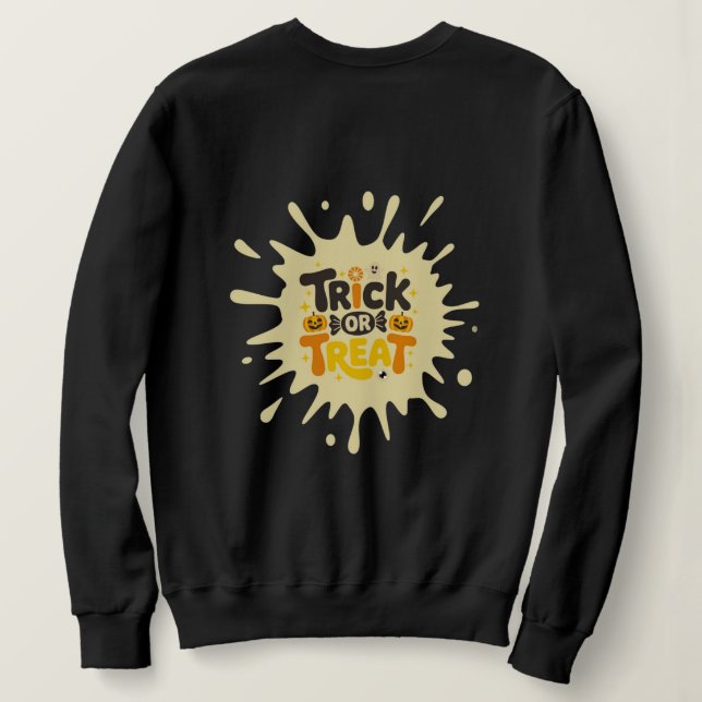 Spaß-Retro-"Süßes oder Saures"-Splash-Mädchen-Hall Sweatshirt (Design Rückseite)