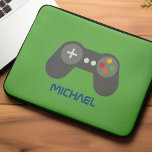 Spaß Retro Videospielcontroller Kinder Personalisi Laptopschutzhülle<br><div class="desc">Fun Retro Video Game Controller Kids Personalisiertes Design für Gamer.</div>