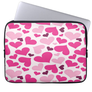 Spaß-rosa Herz-Muster-Laptop-Hülse Laptopschutzhülle