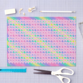 Spaß rosa Herzen auf Regenbogen Seidenpapier