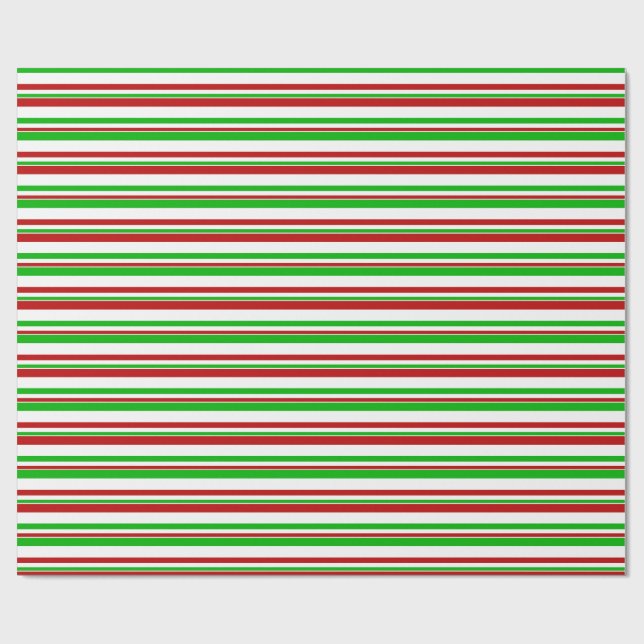Spaß Rot, Weiß, Grün gefärbt Weihnachten Inspirier Geschenkpapier (Flach)