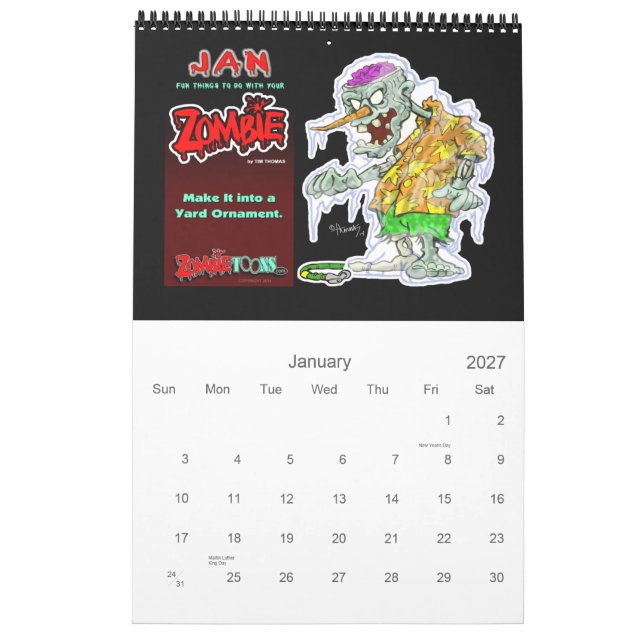 Spaß-Sachen 2015, zum mit Ihrem ZOMBIE Kalender zu (Jan 2027)