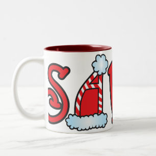Spaß-Sankt-Tasse! Zweifarbige Tasse