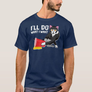 Spaß-Sassy schwarze Katze tue ich, was ich will T-Shirt