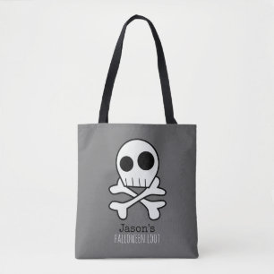 Spaß Schädel und Knochen Kids Halloween Tasche