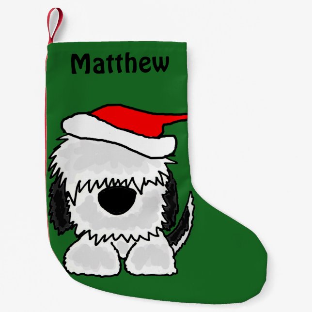 Spaß-Schäferhund im Kleiner Weihnachtsstrumpf (Vorderseite)