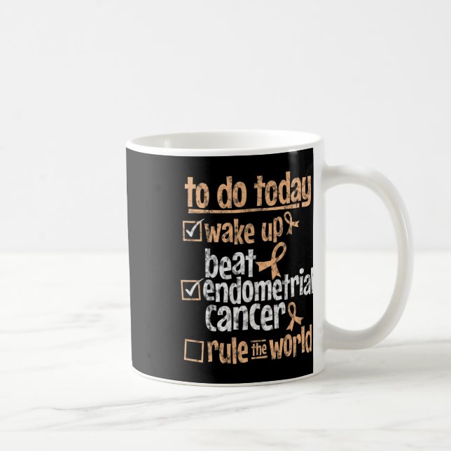 Spaß schlägt Gebärmutterkrebs, beherrsche die Welt Kaffeetasse (Rechts)