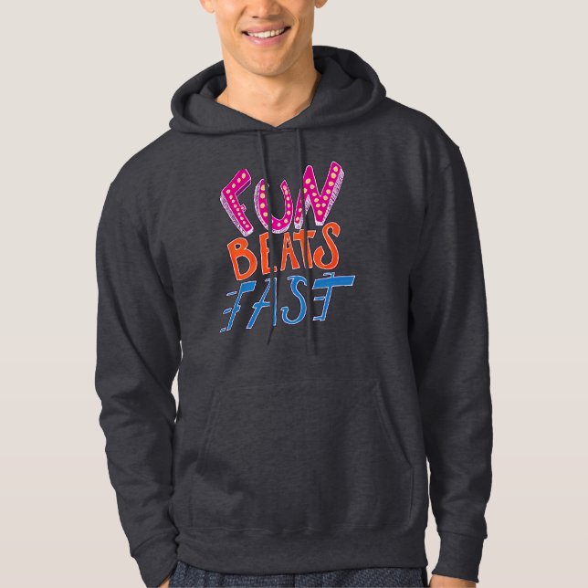 Spaß schlägt schnell hoodie (Vorderseite)