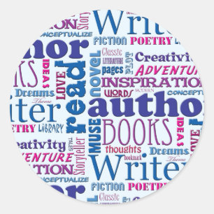 Spaß schreibt Muster Runder Aufkleber