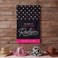Spaß Schwarz Hot Pink Letzter Rodeo Junggesellinne