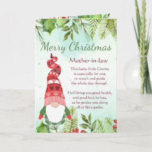 Spaß Schwiegermutter Weihnachten Lucky Gnome Blank Karte