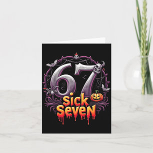 Spaß Sechs Sieben 6 7 Meme Design Spaß Krank Siebe Karte