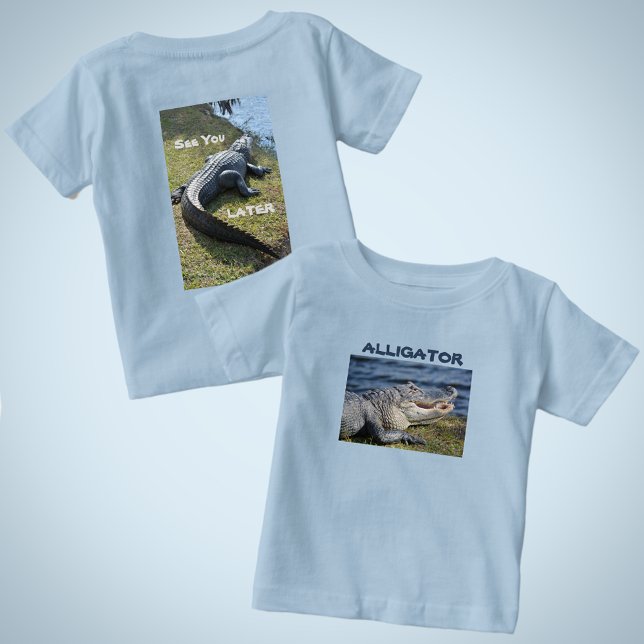 Spaß sehen Sie später Alligator Wildlife Baby T-shirt (Von Creator hochgeladen)