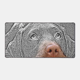 Spaß Selektiver Farbhund Foto Schreibmatte Schreibtischunterlage