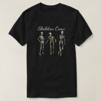 Spaß "Skeleton Crew" Creepy Skeleton Design T-Shi