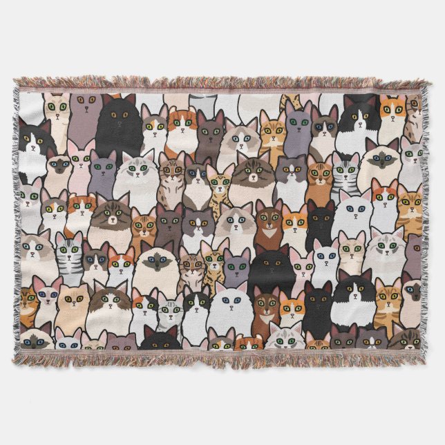 Spaß so viele Katzen und Kätzchen Collage Decke (Vorderseite)
