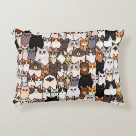 Spaß so viele Katzen und Kätzchen Collage Dekokissen