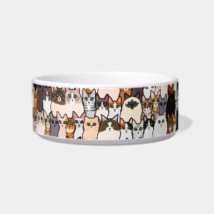 Spaß So viele Katzen und Kätzchen Collage-Muster Napf