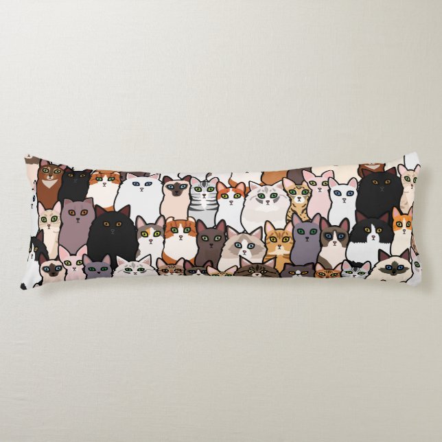 Spaß so viele Katzen und Kätzchen Collage Seitenschläferkissen (Vorderseite)