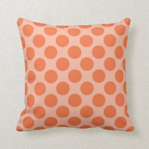Spaß-Sommer-orange Tupfen-Muster auf Orange Kissen