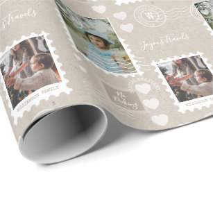 Spaß Special Delivery Porto Briefmarke FotoCollage Geschenkpapier