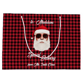 Spaß Special Lieferung Santa Red Black Buffalo Kar Große Geschenktüte