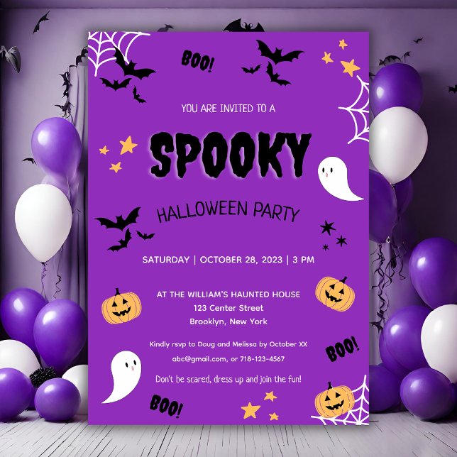 Spaß Spooky Kids Halloween Kostüm Party Einladung (Von Creator hochgeladen)