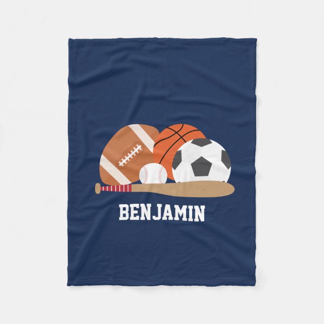 Spaß Sport Fan Personalisiert Fleecedecke (Vorderseite)
