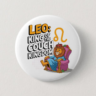 Spaß-Sternzeichen Löwe Design Button