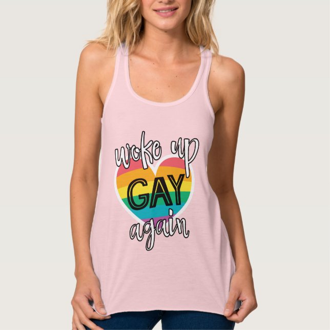Spaß Stolz Monatslgbt weckte wieder schwul Tank Top (Vorderseite)