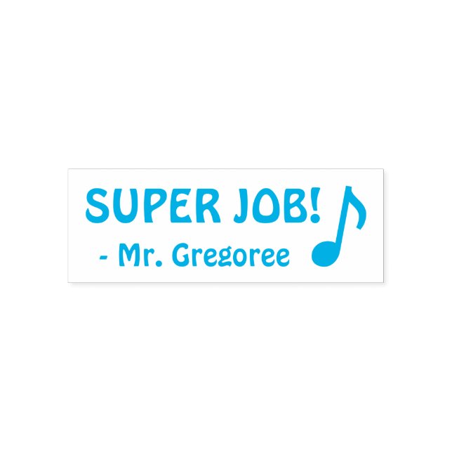 Spaß "SUPER JOB!" Briefmarke aus Kautschuk Permastempel (Design)