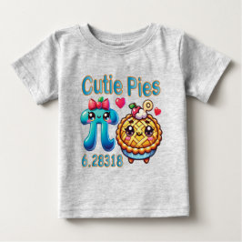Spaß "Süsse Pies" Niedlich Pi Symbol & Pie Pub Baby T-shirt