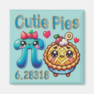 Spaß "Süsse Pies" Niedlich Pi Symbol & Pie Pub Magnet