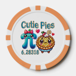 Spaß "Süsse Pies" Niedlich Pi Symbol & Pie Pub Pokerchips