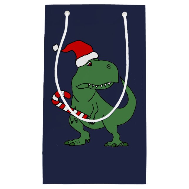 Spaß T-rex Dinosaurier in der Kleine Geschenktüte (Vorderseite)